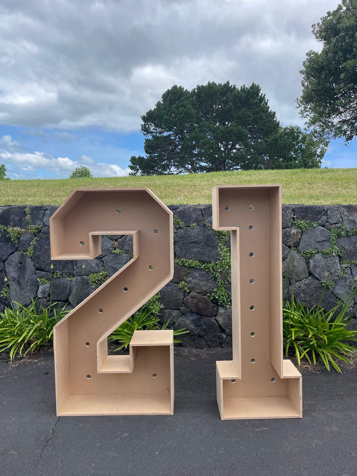 3D Marquee Numbers