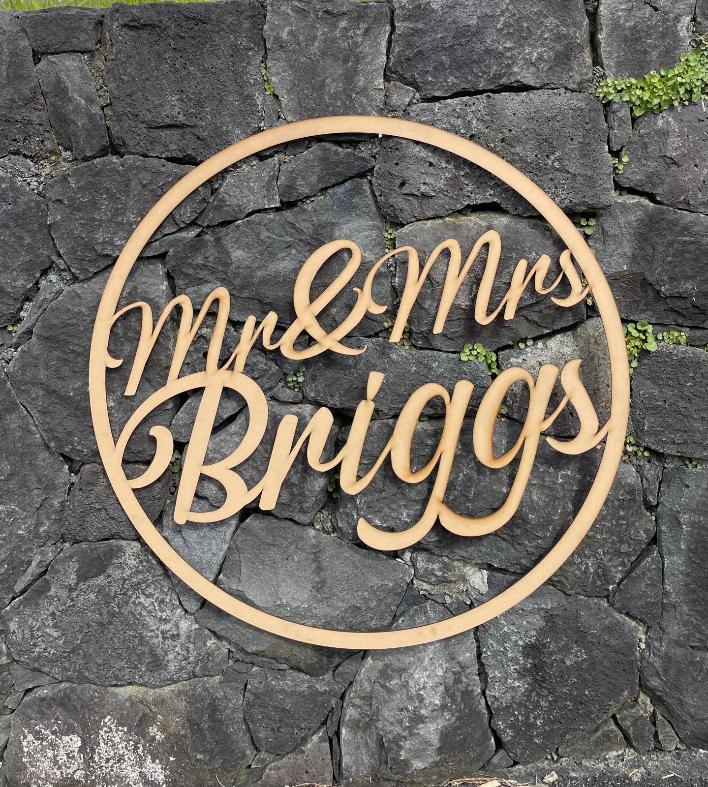 Wreath Name signs