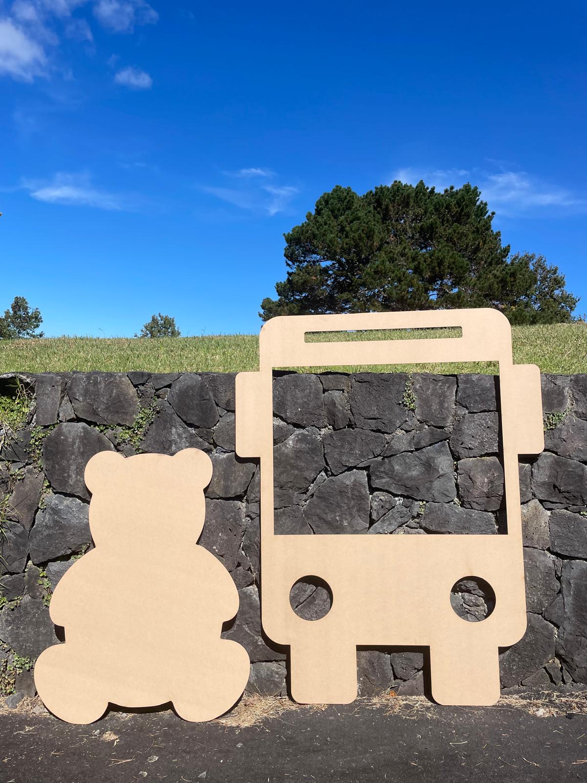 Teddybear + Bus cutout
