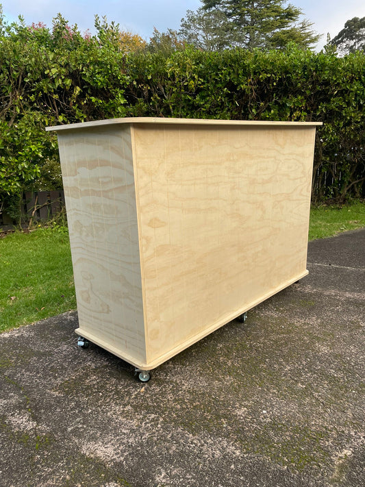 Grooved Food Cart on Wheels