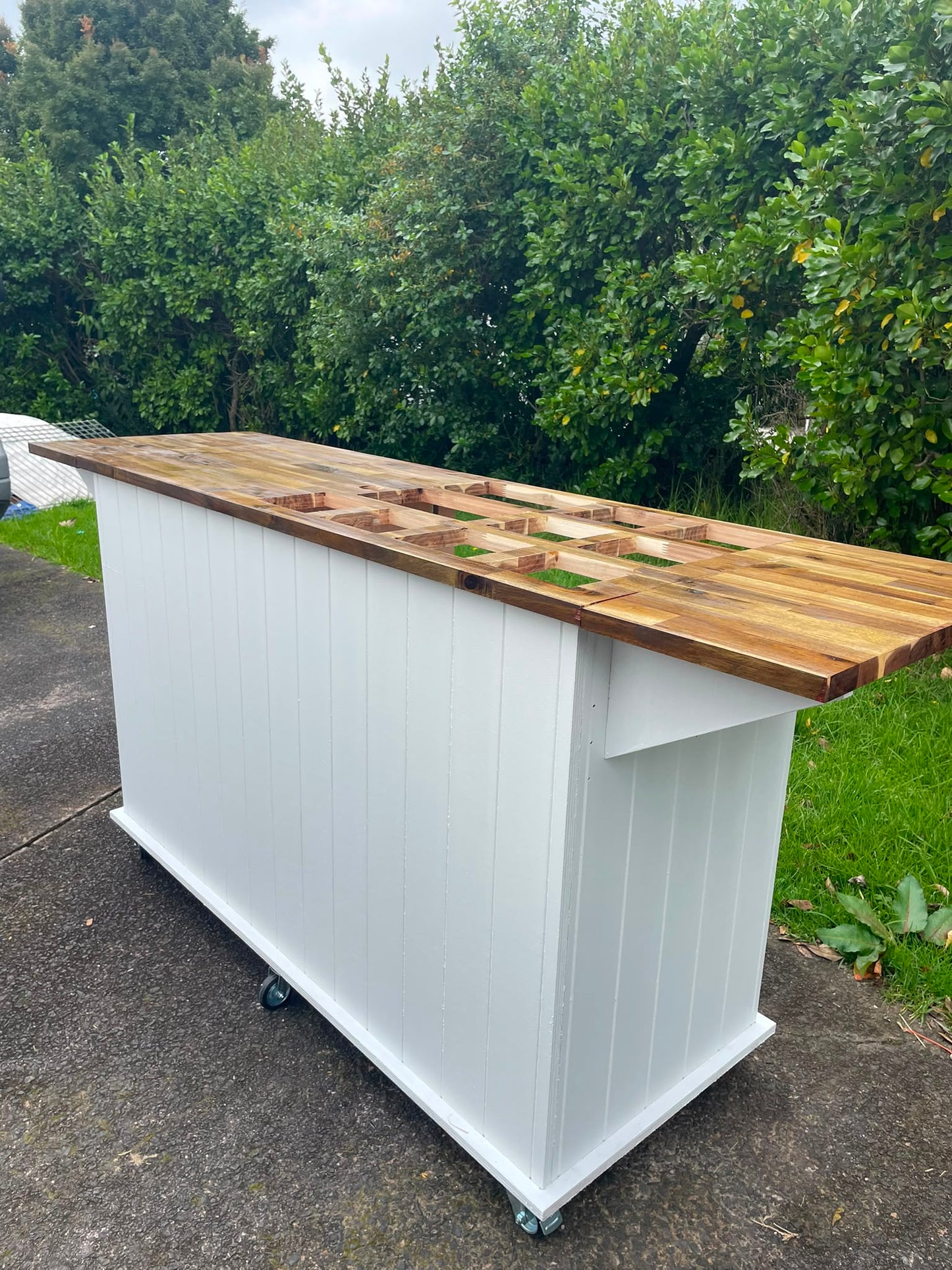 2.1m Long (with wings) Charcuterie Cart